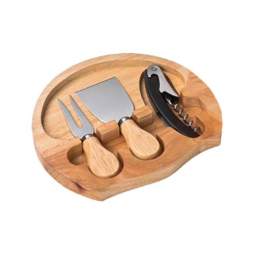 Set noževa za sir sa drvenom daskom za sečenje