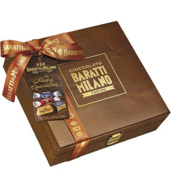 Baratti & Milano bombonjera Le Nostre specialita 280gr Wood Box